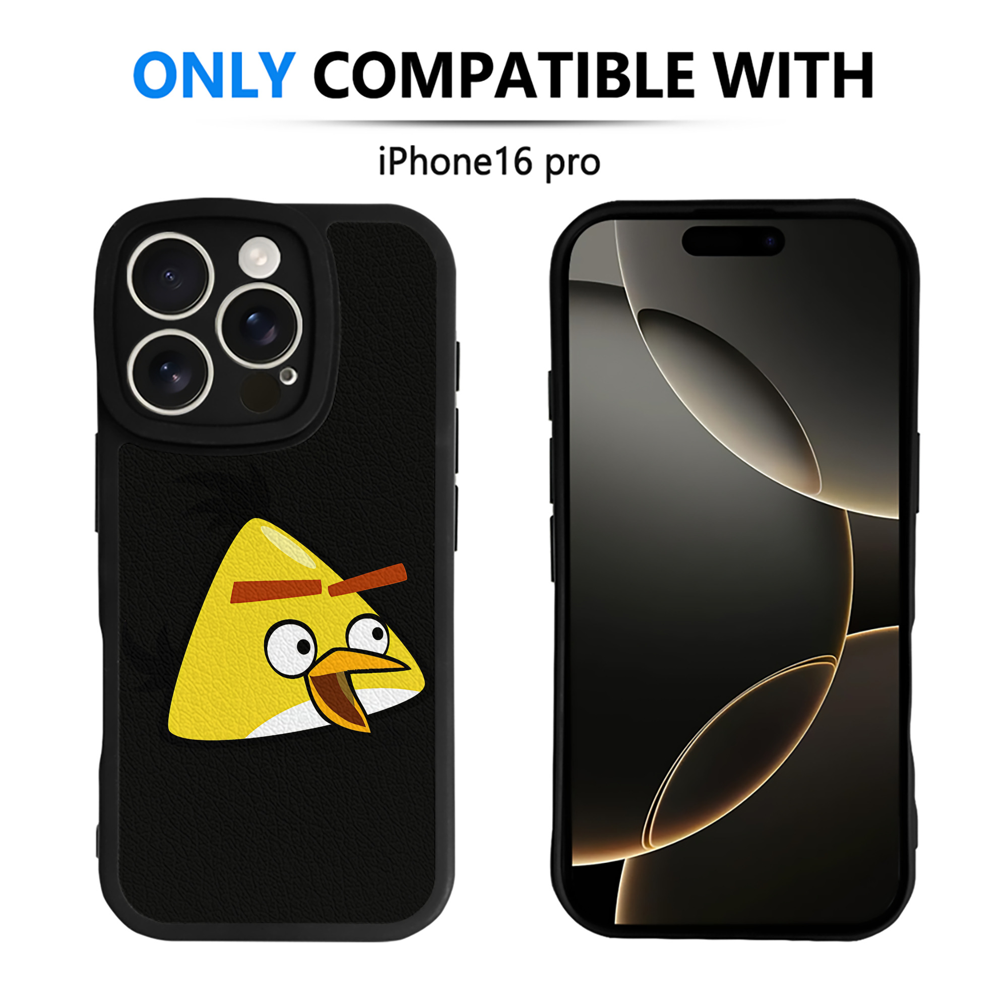 （画像用） Angry Birds アングリーバード 【iPhone 16シリーズ対応】シリコンスマホケース（レザー調） 材質：シリコン